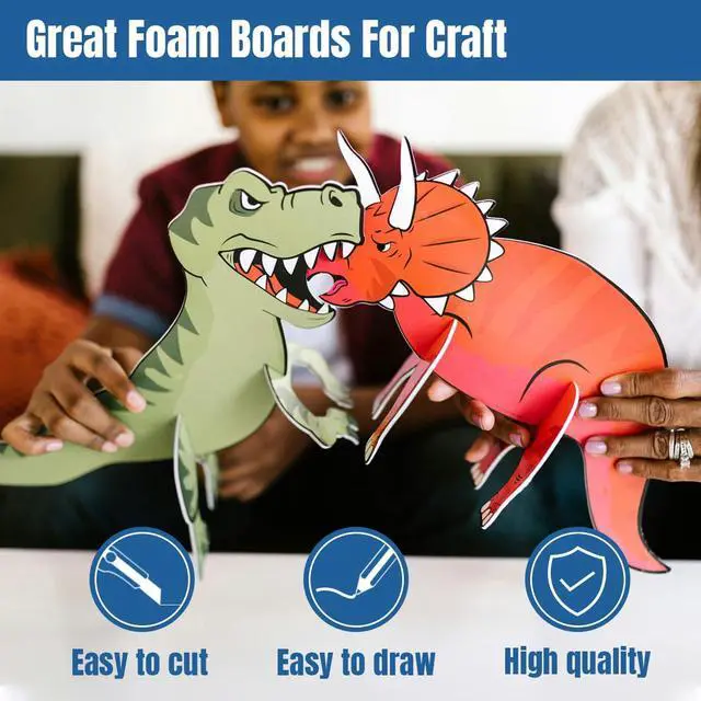 Alt view image 6 of 6 - 12 PACK White Foam Board 24x36x3/16 inches(5mm), Three-tiered, Poster Board for Art, Crafts, Signage, Displays, Paintings, Presentations, and School projects-Lightweight, Sturdy, Warp-Resistant