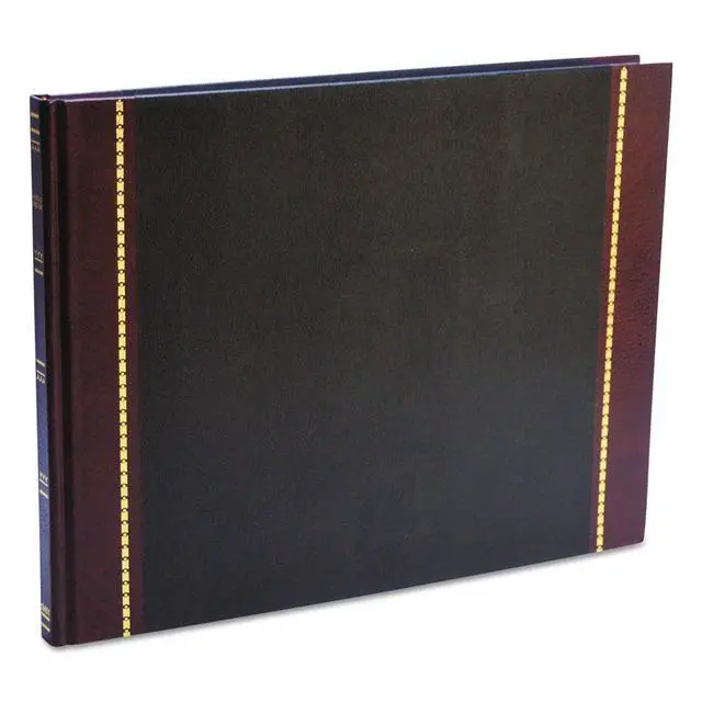 Alt view image 2 of 6 - S491 Detailed Visitor Register Book, Black Cover, 208 Ruled Pages, 9 1/2 x 12 1/4