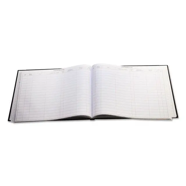 Alt view image 3 of 6 - S491 Detailed Visitor Register Book, Black Cover, 208 Ruled Pages, 9 1/2 x 12 1/4