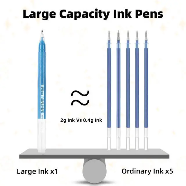 Alt view image 3 of 6 - LIUILUCAI Gel Pens for Coloring, 100 Colored Pens Set with Travel Case | 1.0 mm Bullet Tip Smooth Writing, Artist Colored Gel Pen for Coloring, Drawing, Journaling, School