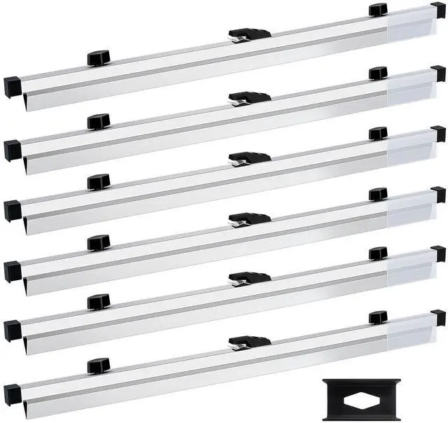 Main image of 6 Pack 24" Blueprint File Hanging Clamps Blueprint File Clips with Label Holder Binding Strips Document Storage Tool for Drawing Arts Maps Poster Architectural Construction Plan Organization
