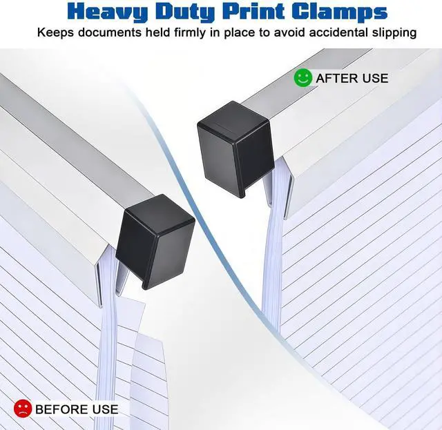 Alt view image 4 of 6 - 6 Pack 24" Blueprint File Hanging Clamps Blueprint File Clips with Label Holder Binding Strips Document Storage Tool for Drawing Arts Maps Poster Architectural Construction Plan Organization