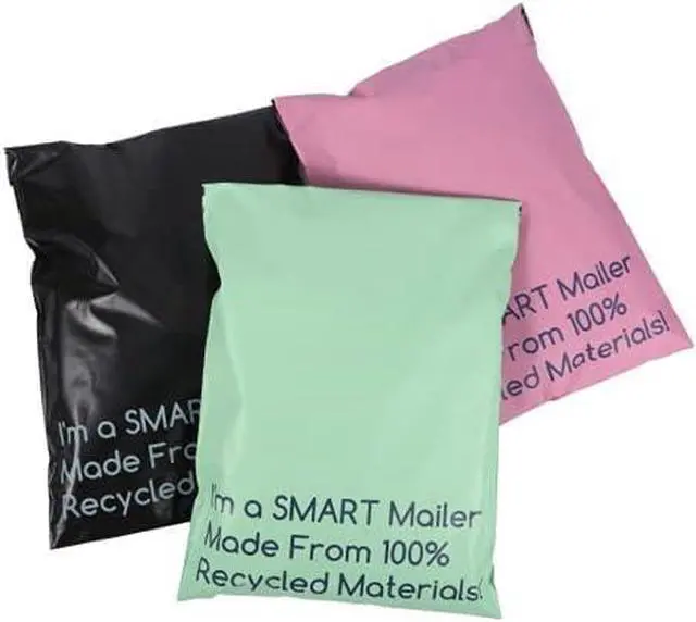 Main image of 300 Count, 12x15.5 inch 100% Recycled Poly Mailers Eco Friendly Packaging Envelopes Supplies Mailing Bags 2.5 Mil Thick - SMART Mailer