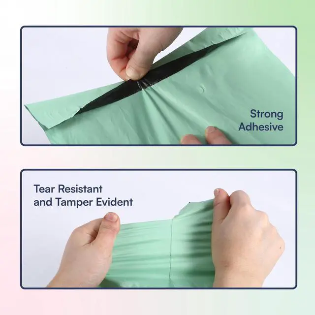 Alt view image 4 of 6 - 300 Count, 12x15.5 inch 100% Recycled Poly Mailers Eco Friendly Packaging Envelopes Supplies Mailing Bags 2.5 Mil Thick - SMART Mailer