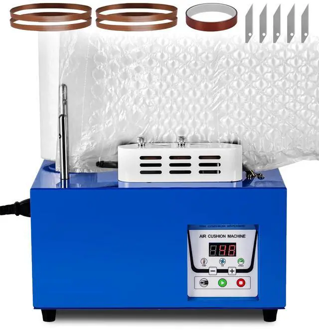 Main image of 52ft/min High-Speed Bubble Wrap Machine - 280L/min Air Flow, Adjustable 4-27 Inch Air Cushion/Pillow Making Machine with 1 Test Film (110V)