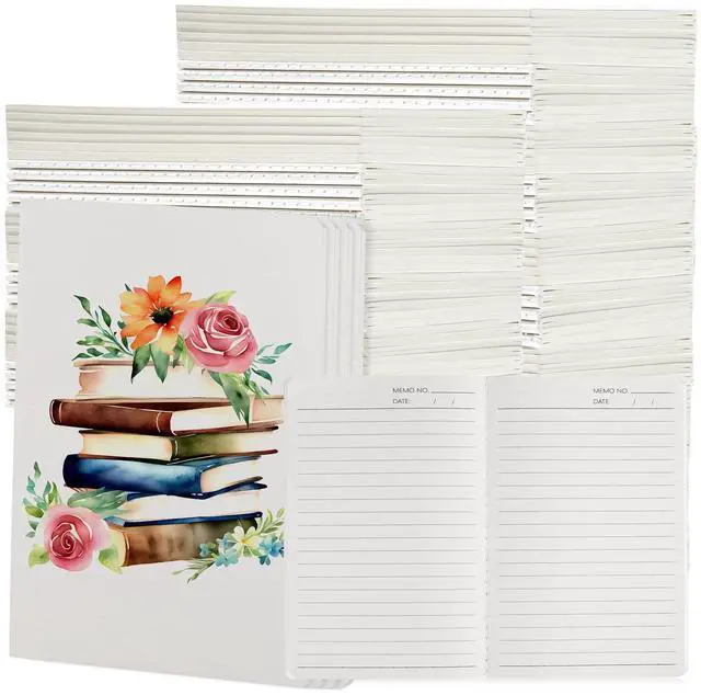 Main image of 100 Pcs A5 Kraft Paper Notebooks Lined Journal Bulk 8.3 x 5.5 Inches Composition Notebooks Cover Diary 60 Pages Notepad for Travel Student School Office Supplies (White)