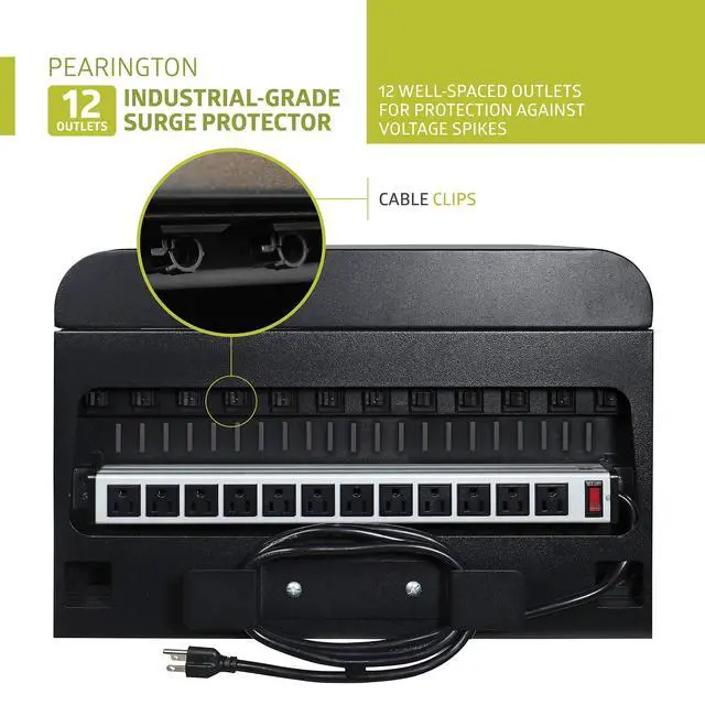 Alt view image 4 of 6 - 12 Device Portable Charging Station for Tablets, iPads, Chromebooks, and Laptop Computers with Lock, Surge Protection, for Classroom or Office