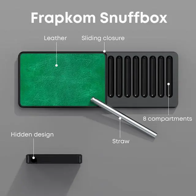 Alt view image 2 of 6 - Green Black Organize Box, 8 Compartment Storage Box with Built Alloy Straw,Fashionable lifestyle