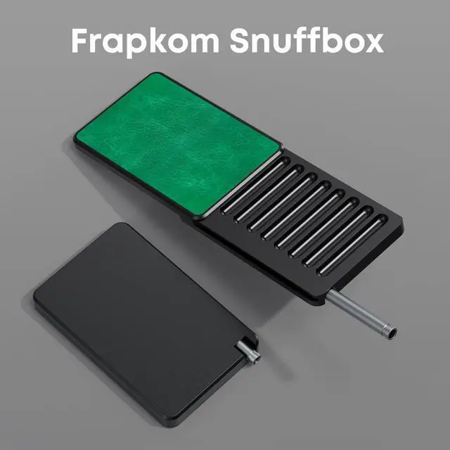 Alt view image 4 of 6 - Green Black Organize Box, 8 Compartment Storage Box with Built Alloy Straw,Fashionable lifestyle