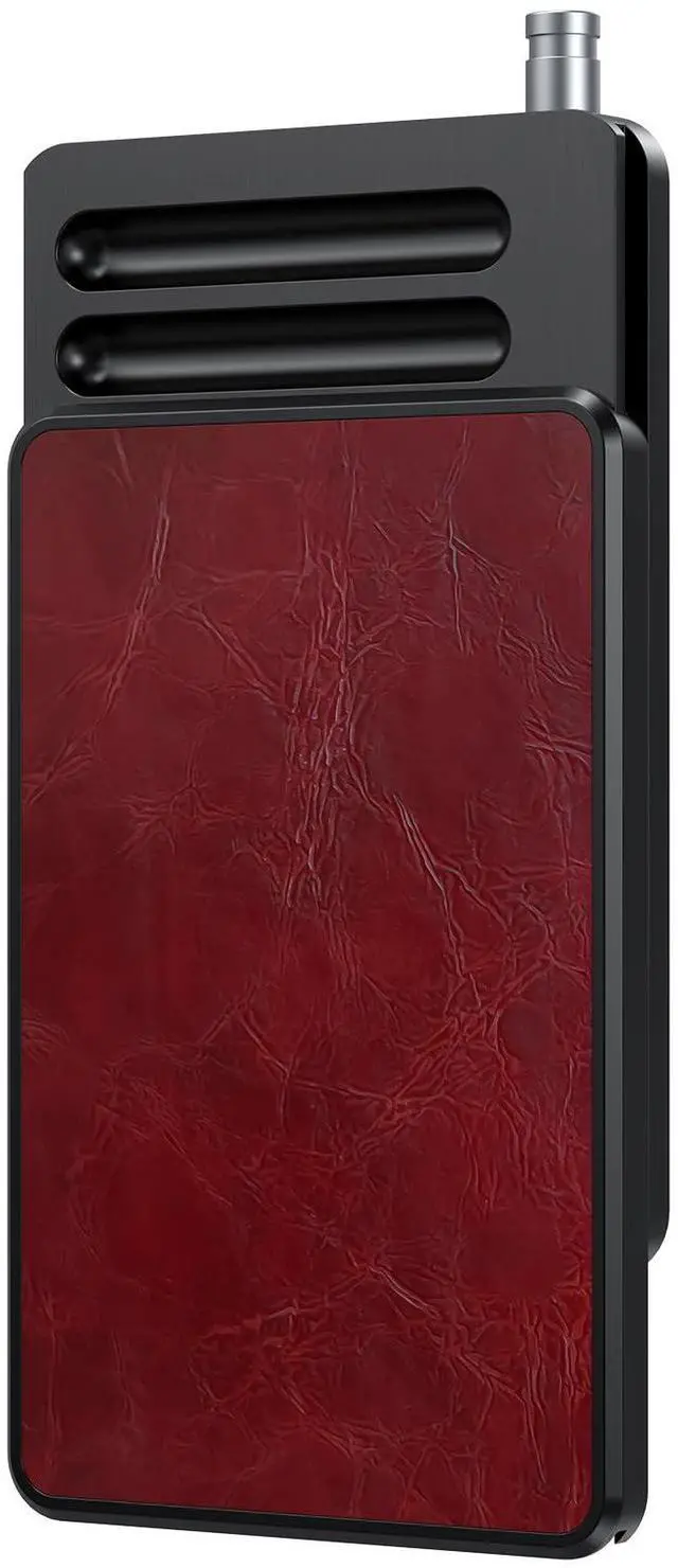 Main image of 8 Compartment Organize Box with Built in Alloy Straw, Red Black Storage Box, 3.15 x 2 x 0.32 Inches