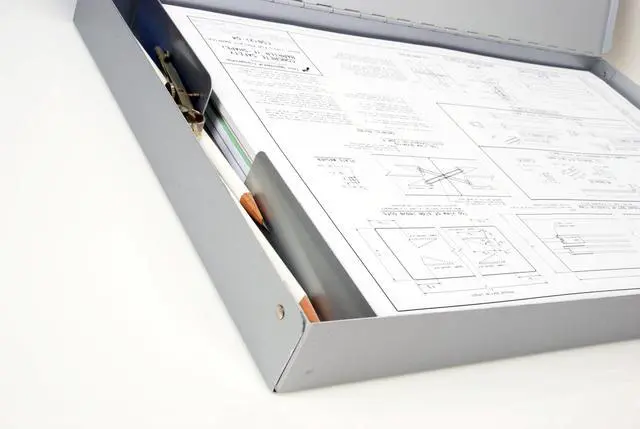 Alt view image 5 of 6 - 11x17 Clipboard Aluminum Storage Box Featuring a High Capacity Clip