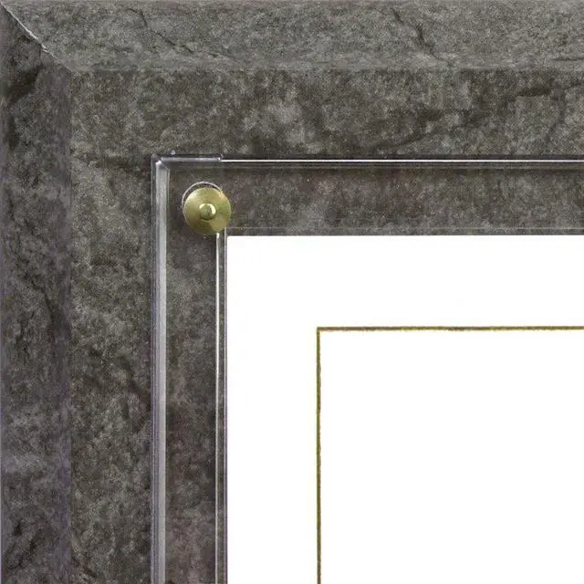 Main image of Slide-in Certificate Plaque and Document Holder (Gray Marble)