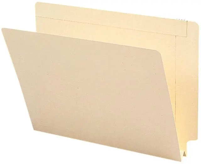 Main image of End Tab File Folder, Reinforced Straight-Cut Tab, 1-1/2" Expansion, Letter Size, Manila, 50 per Box (24275)