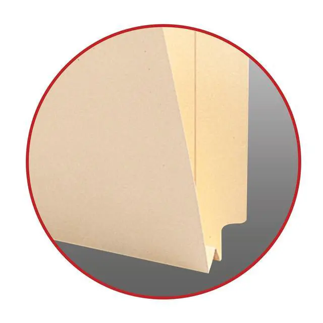 Alt view image 5 of 6 - End Tab File Folder, Reinforced Straight-Cut Tab, 1-1/2" Expansion, Letter Size, Manila, 50 per Box (24275)