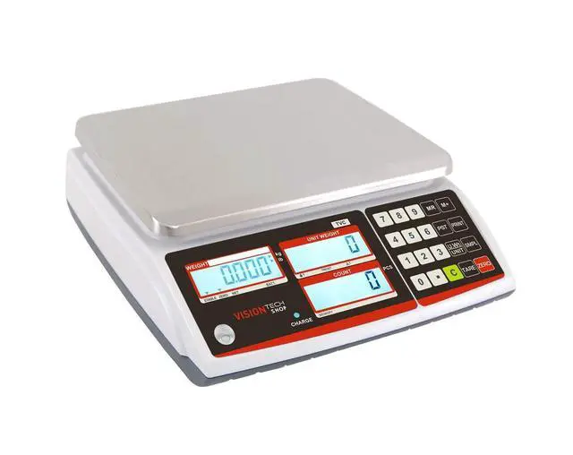 Alt view image 2 of 6 - TVC-60 Counting Scale for Parts and Coins, Lb/Kg Switchable, 60lb Capacity, 0.002lb Readability
