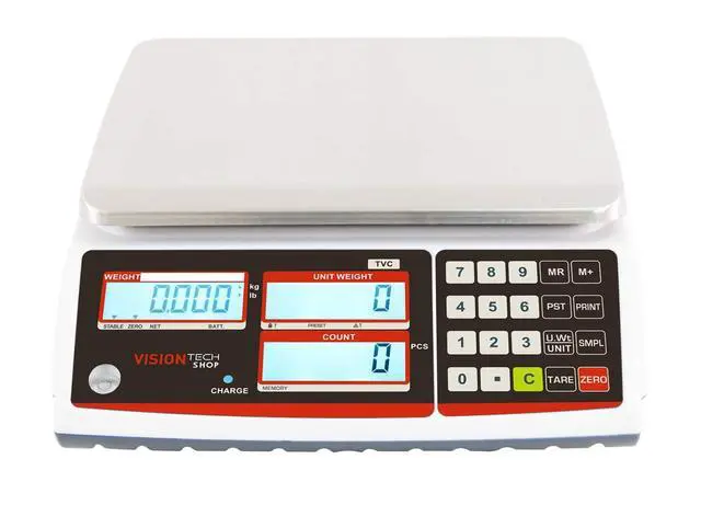 Alt view image 3 of 6 - TVC-60 Counting Scale for Parts and Coins, Lb/Kg Switchable, 60lb Capacity, 0.002lb Readability