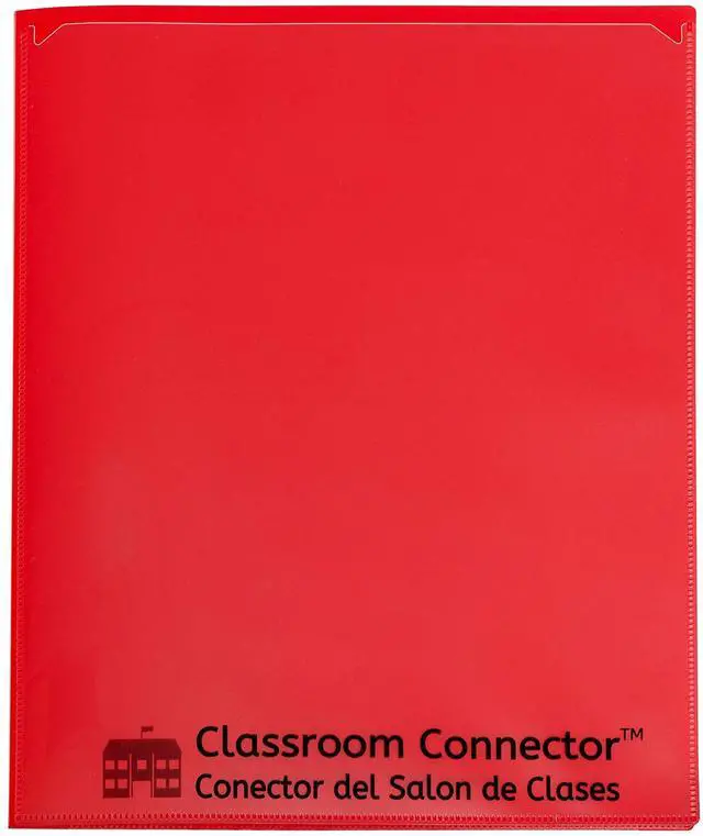 Main image of Classroom Connector Multi-Pocket School-to-Home Portfolio, Red, 15/BX (32304), 9.5 x 11.75 x 0.25
