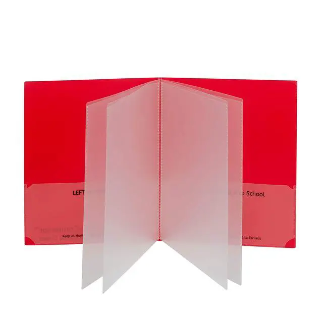 Alt view image 2 of 6 - Classroom Connector Multi-Pocket School-to-Home Portfolio, Red, 15/BX (32304), 9.5 x 11.75 x 0.25