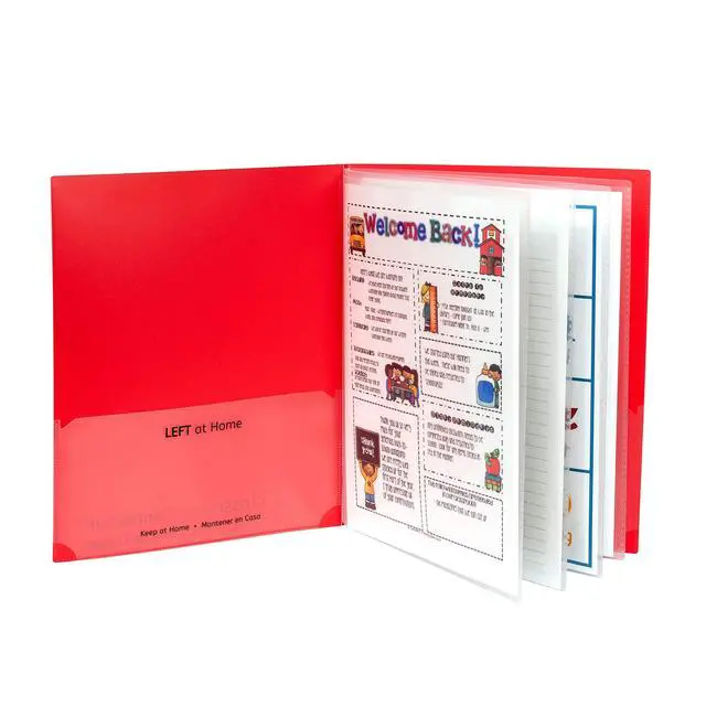 Alt view image 3 of 6 - Classroom Connector Multi-Pocket School-to-Home Portfolio, Red, 15/BX (32304), 9.5 x 11.75 x 0.25