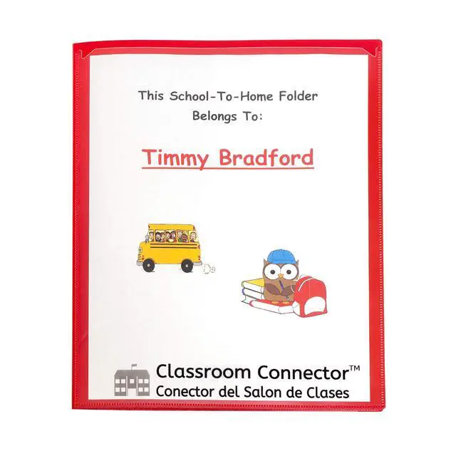 Alt view image 4 of 6 - Classroom Connector Multi-Pocket School-to-Home Portfolio, Red, 15/BX (32304), 9.5 x 11.75 x 0.25