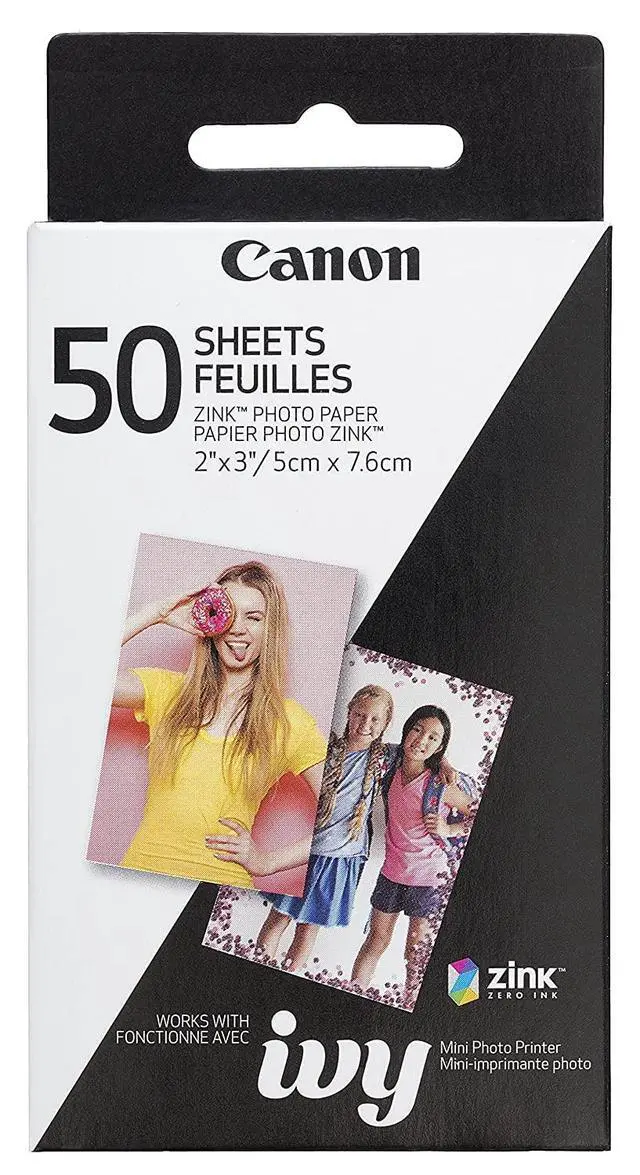Alt view image 2 of 6 - ZINK Photo Paper Pack, 50 Sheets & IVY ZINK Pre-Cut Circle Sticker Paper, 20 Sheets & Zink Photo Paper Pack, 20 sheets, White, 2" X 3". (3214C001)