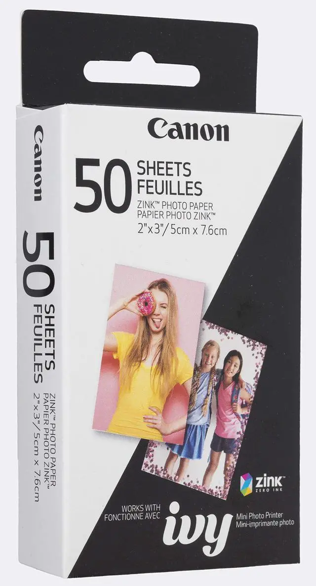Alt view image 3 of 6 - ZINK Photo Paper Pack, 50 Sheets & IVY ZINK Pre-Cut Circle Sticker Paper, 20 Sheets & Zink Photo Paper Pack, 20 sheets, White, 2" X 3". (3214C001)