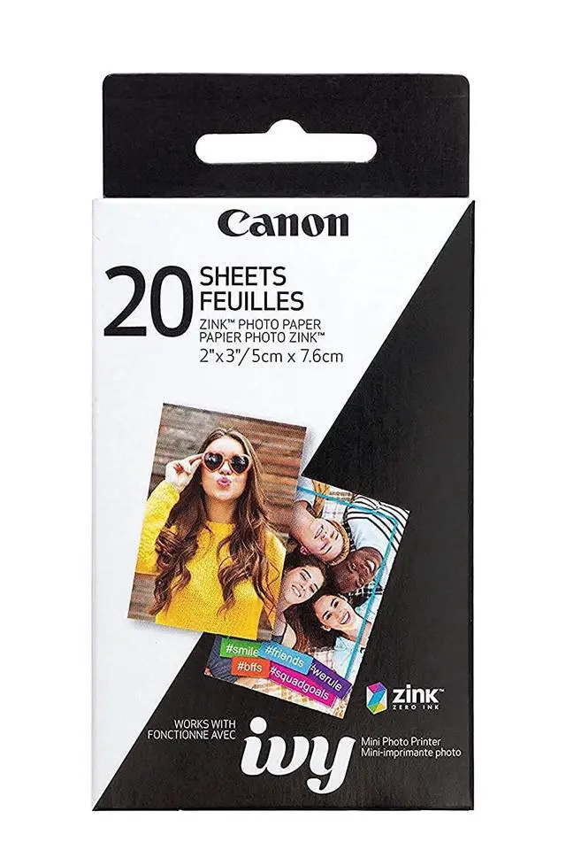 Alt view image 6 of 6 - ZINK Photo Paper Pack, 50 Sheets & IVY ZINK Pre-Cut Circle Sticker Paper, 20 Sheets & Zink Photo Paper Pack, 20 sheets, White, 2" X 3". (3214C001)