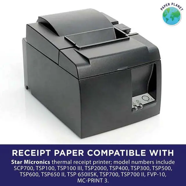 Alt view image 3 of 6 - Thermal Paper for Square Stand and Register | 20 Rolls | Thermal Receipt Paper, Compatible with Star Micronics TSP143IIIU Printer