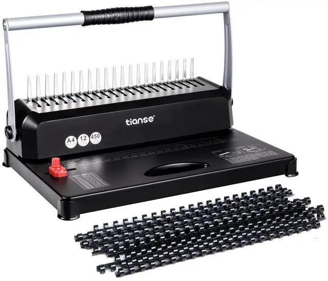 Main image of Binding Machines, 21-Holes, 450 Sheets, Comb Bind Machine Book Maker with 100 PCS 3/8'' Comb Binder Spines Starter Kit, Comb Binding Machine for Letter Size, A4, A5 or Smaller Sizes