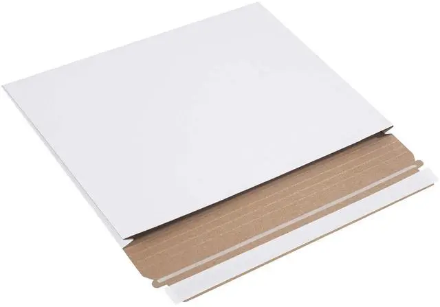 Main image of BRM2G Gusseted Flat Mailers, 12 1/2" x 9 1/2" x 1", White (Pack of 100)