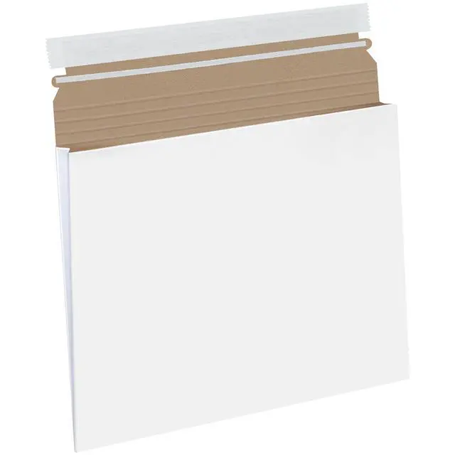 Alt view image 2 of 6 - BRM2G Gusseted Flat Mailers, 12 1/2" x 9 1/2" x 1", White (Pack of 100)
