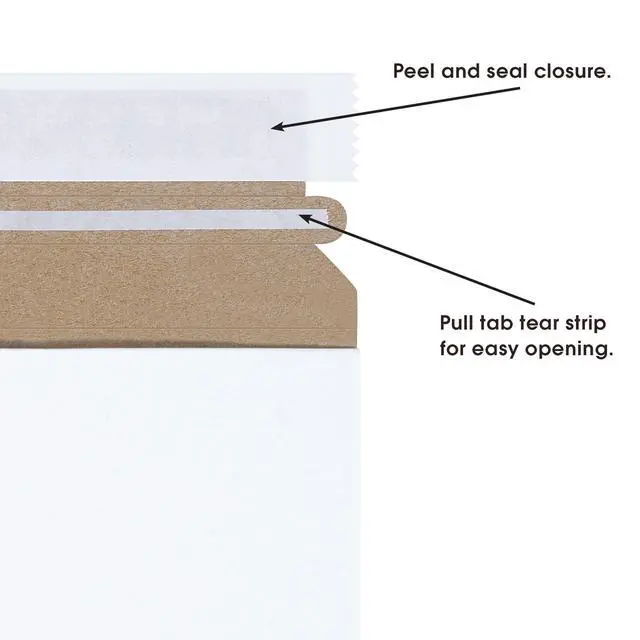 Alt view image 3 of 6 - BRM2G Gusseted Flat Mailers, 12 1/2" x 9 1/2" x 1", White (Pack of 100)