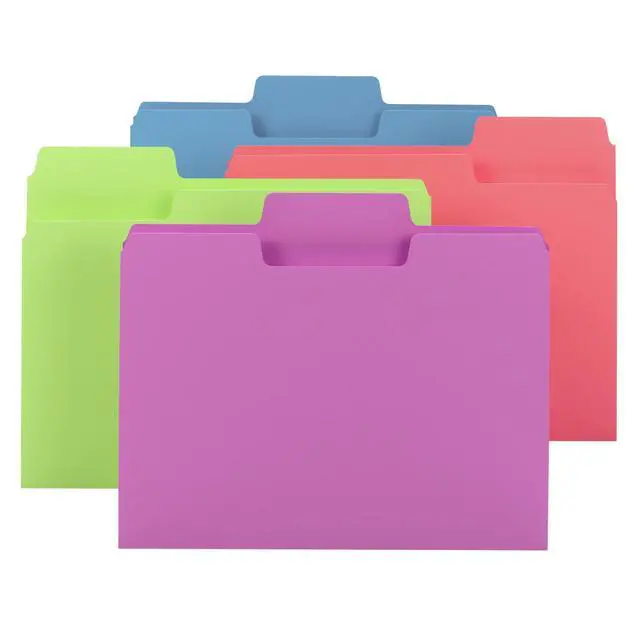 Alt view image 4 of 5 - SuperTab File Folders, Oversized 1/3-Cut Tab, Letter Size, Assorted Bright Colors, 24 per Pack (11957) (Pack of 10)