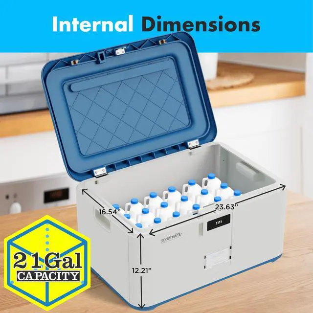 Alt view image 3 of 6 - Locking Storage Container Bin - 21 Gallon Large Capacity - Stackable Storage Tote Deck Box - Tough Durable Plastic Household Organizer with Lid, and Security Combination Lock