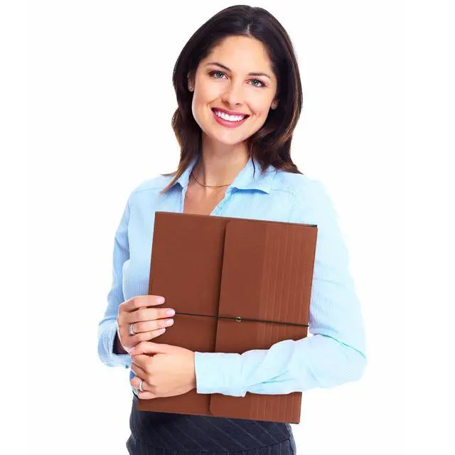 Alt view image 3 of 6 - 10 Pcs Expanding File Folder with Flap 5.3" Expansion, Expandable File Wallet with Elastic Cord Closure, Letter Size Heavy Duty Document Organizer, 8 Slots Holds 1200 Sheets Paper, Brown