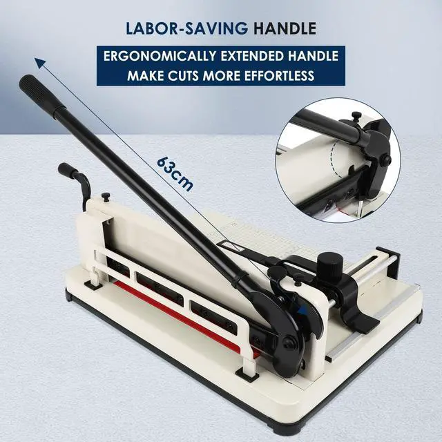 Alt view image 4 of 6 - 17" Heavy Duty Guillotine Trimmer Paper Cutter,Cortadora de Papel 500 Sheets Paper Trimmer with Double Safety Protection Durable HSS Blade for Cutting Paper