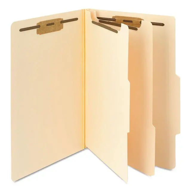 Alt view image 5 of 6 - Classification File Folder, 2 Dividers, 2" Expansion, 2/5-Cut Tab, Legal Size, Manila, 10 per Box (19000)