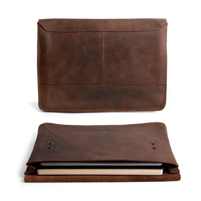 Alt view image 2 of 5 - Leather Document Holder XL, Premium Leather Portfolio for Men, Padfolio/Folio, Professional Resume Folder/Binder, Stylish Legal Pad Holder for Office and Business (Bourbon Brown)
