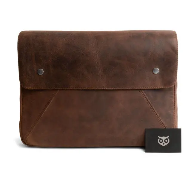 Alt view image 5 of 5 - Leather Document Holder XL, Premium Leather Portfolio for Men, Padfolio/Folio, Professional Resume Folder/Binder, Stylish Legal Pad Holder for Office and Business (Bourbon Brown)