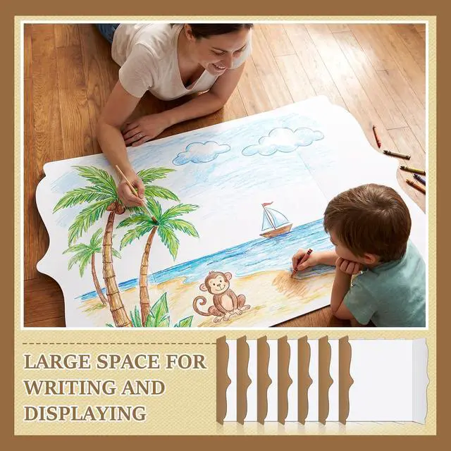 Alt view image 4 of 6 - 20 Pack Trifold Poster Board 36 x 48 in, White Display Boards Bulk Self-Standing for Science Fair, Back to School Classroom Projects