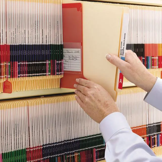 Alt view image 2 of 6 - Extra Capacity End Tab Fastener File Folder, Shelf-Master® Reinforced Straight-Cut Tab, 2 Fasteners, 1-1/2" Expansion, Letter Size, Manila, 50 per Box (34276)
