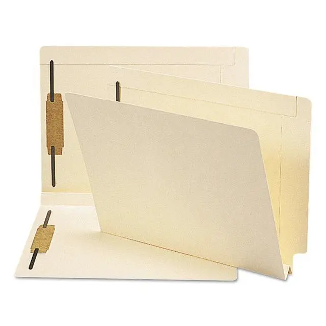 Alt view image 5 of 6 - Extra Capacity End Tab Fastener File Folder, Shelf-Master® Reinforced Straight-Cut Tab, 2 Fasteners, 1-1/2" Expansion, Letter Size, Manila, 50 per Box (34276)