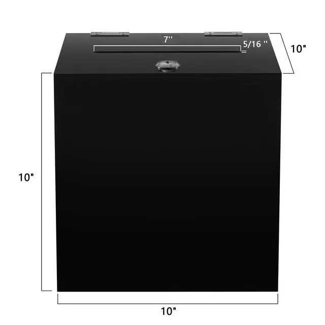 Alt view image 4 of 6 - Acrylic Black Donation Box, 10x10x10 inches | Ballot Suggestion Box, Money Storage, Square Container, For Voting, Charity, Contest, Suggestions