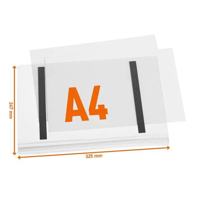 Alt view image 2 of 6 - Water-Resistant Letter Magnetic Sign Holder - Pack of 5 Transparent Document Holders - 8.3" x 11.7" Inches Document Display - IPX5 Tested and Perfect for Outdoor Information Displays | Weatherproof vi