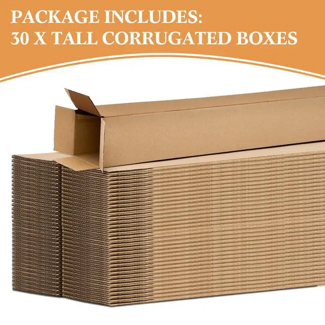 Alt view image 3 of 6 - 30 Pcs 6L x 6W x 48H Inch Golf Club Shipping Boxes Tall Corrugated Boxes Cardboard Long Golf Storage for Shipping, Packaging, Moving, Mailing, Home or Business