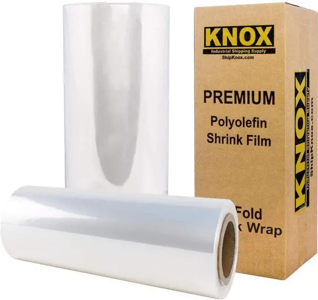 Main image of Knox Brand - 20" 75 Gauge Polyolefin Shrink Film Heat Wrap POF Centerfold 525' feet