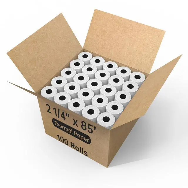Main image of 2 1/4 x 85 Thermal Paper Rolls, 100 Rolls Receipt Paper Compatible with Square Terminal Credit Card Machine Verifone VX510 VX570, Square Terminal and Colver Mini