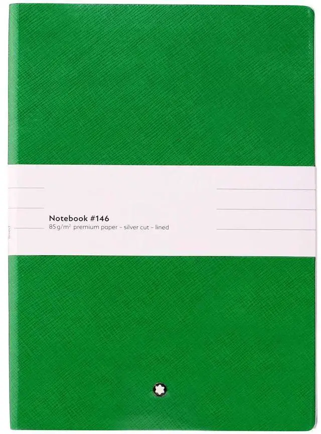 Main image of Notebook 116518 Fine Stationery #146 Green Elegant Soft Cover Journal Lined Notebook with Leather Binding A5