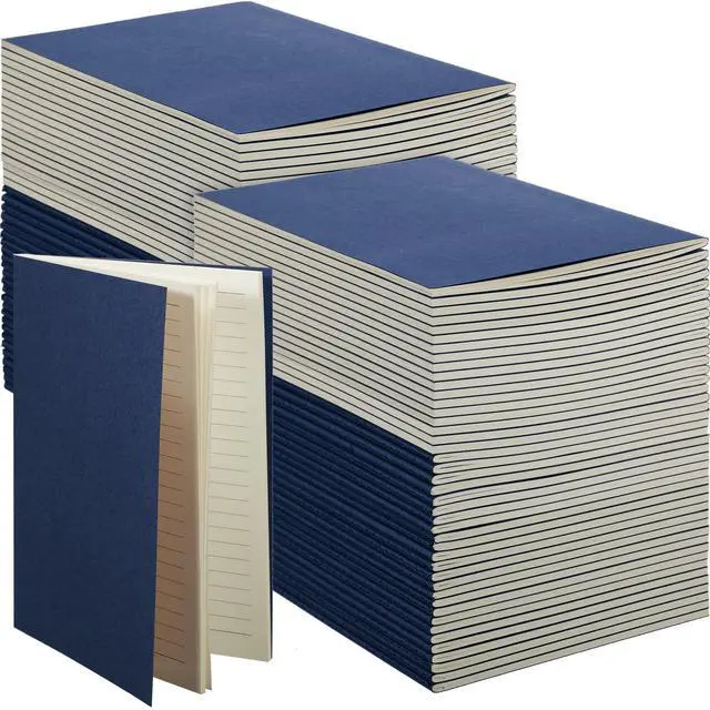 Main image of 200 Pack Kraft Notebook Journals 5.5 Inch x 8.3 Inch A5 Journal Softcover Notebooks Bulk for Kids Student Writing Sketch Travel Journal Notepad with 60 Pages 30 Sheets(Navy,Lined)