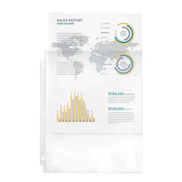 Alt view image 3 of 6 - Clear Economy Sheet Protectors, Top Load, 100 Document Protectors (75183) (Pack of 500)
